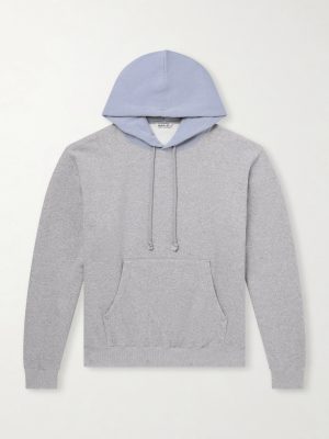 Two-Tone Cotton-Jersey Hoodie Two-Tone Cotton-Jersey Hoodie