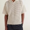 Tussah Open-Knit Silk and Cotton-Blend Polo Shirt - FR Tussah Open-Knit Silk and Cotton-Blend Polo Shirt - FR