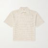 Tussah Open-Knit Silk and Cotton-Blend Polo Shirt Tussah Open-Knit Silk and Cotton-Blend Polo Shirt