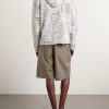Patchwork Cotton and Linen-Blend Hoodie - BK