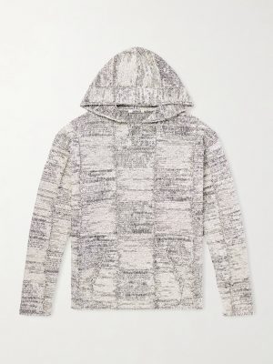 Patchwork Cotton and Linen-Blend Hoodie Patchwork Cotton and Linen-Blend Hoodie