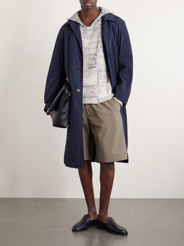 Patchwork Cotton and Linen-Blend Hoodie - OU