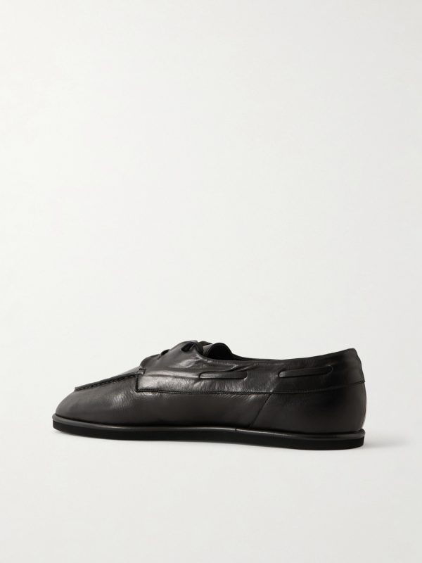 Leather Boat Shoes - BK