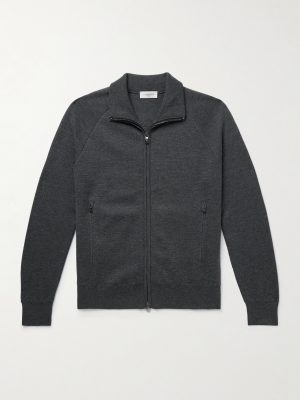 Slim-Fit Virgin Wool Zip-Up Cardigan Slim-Fit Virgin Wool Zip-Up Cardigan