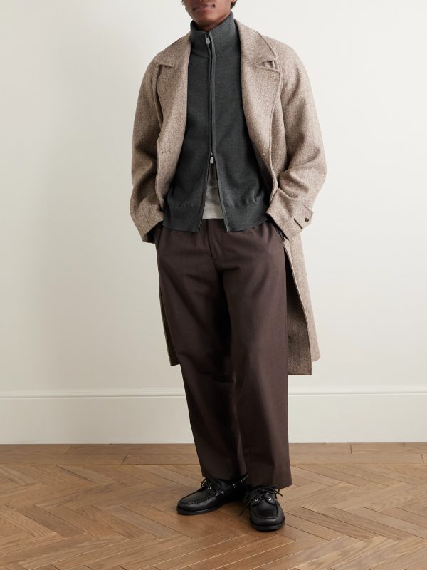 Slim-Fit Virgin Wool Zip-Up Cardigan - OU Slim-Fit Virgin Wool Zip-Up Cardigan - OU