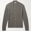 Slim-Fit Ribbed Virgin Wool Shirt Slim-Fit Ribbed Virgin Wool Shirt