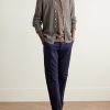 Slim-Fit Ribbed Virgin Wool Shirt - OU Slim-Fit Ribbed Virgin Wool Shirt - OU