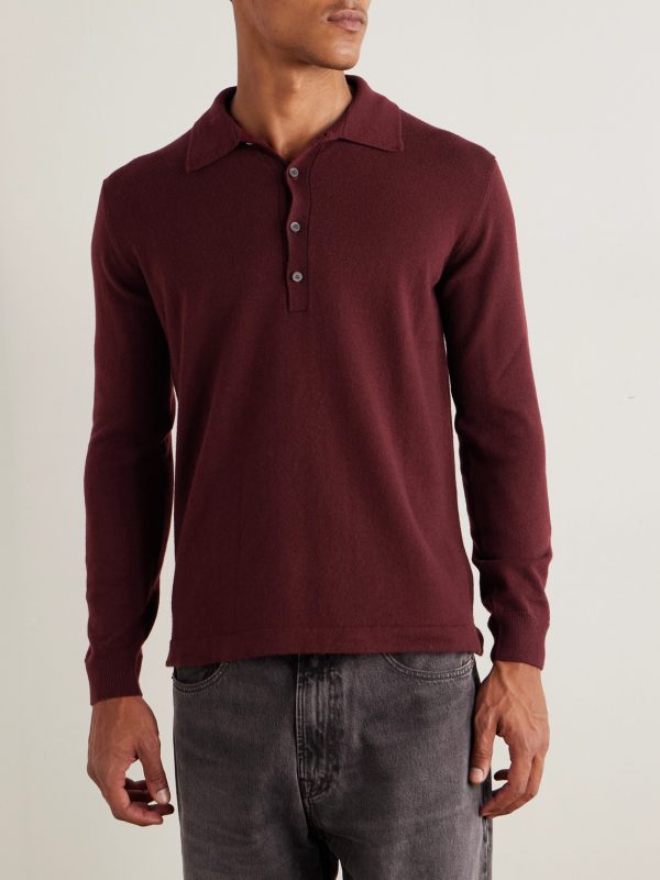 Slim-Fit Cashmere Polo Shirt - FR