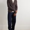 Jacquard-Knit Cashmere-Blend Cardigan - OU