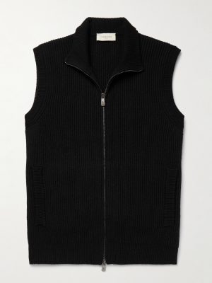 Ribbed Cashmere Gilet