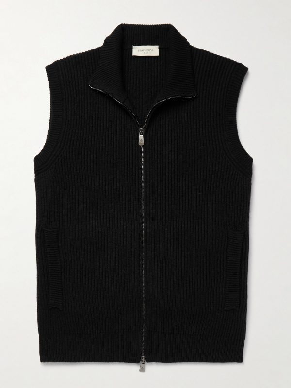 Ribbed Cashmere Gilet Ribbed Cashmere Gilet