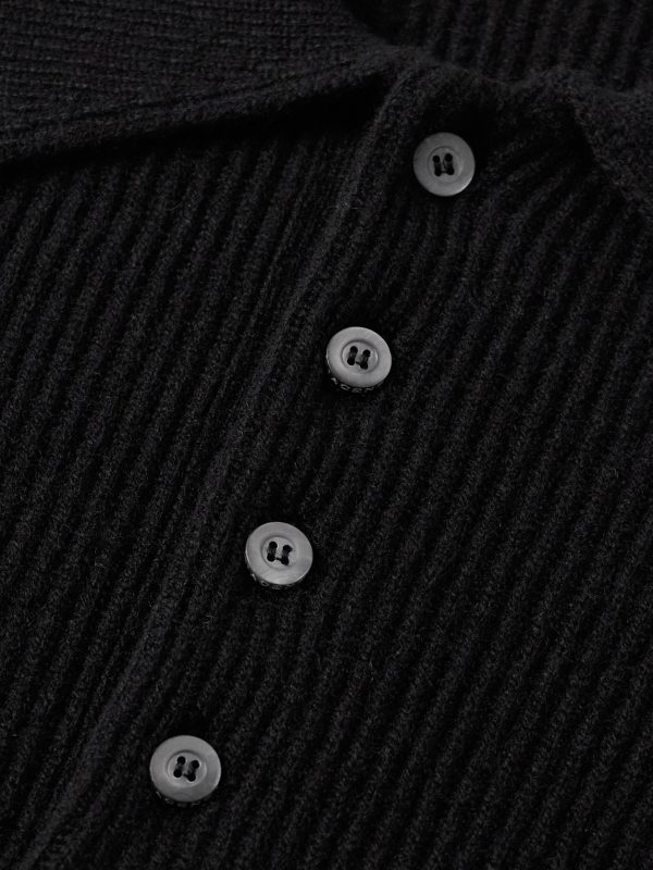 Ribbed Cashmere Polo Shirt - CU Ribbed Cashmere Polo Shirt - CU