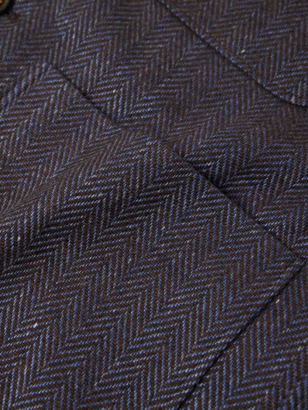 Herringbone Wool, Linen and Cashmere-Blend Overshirt - E1 Herringbone Wool, Linen and Cashmere-Blend Overshirt - E1