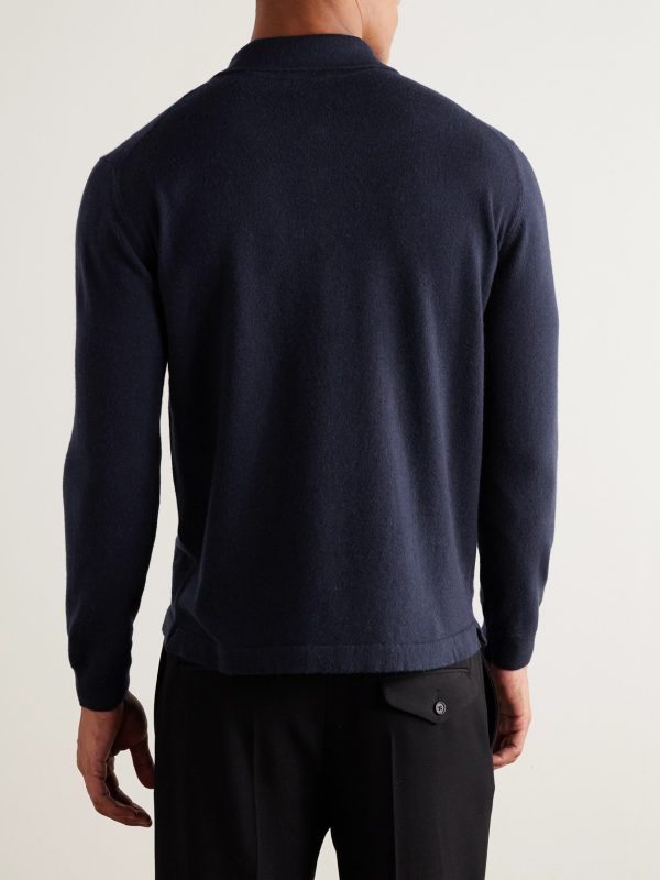 Slim-Fit Cashmere Polo Shirt - BK Slim-Fit Cashmere Polo Shirt - BK