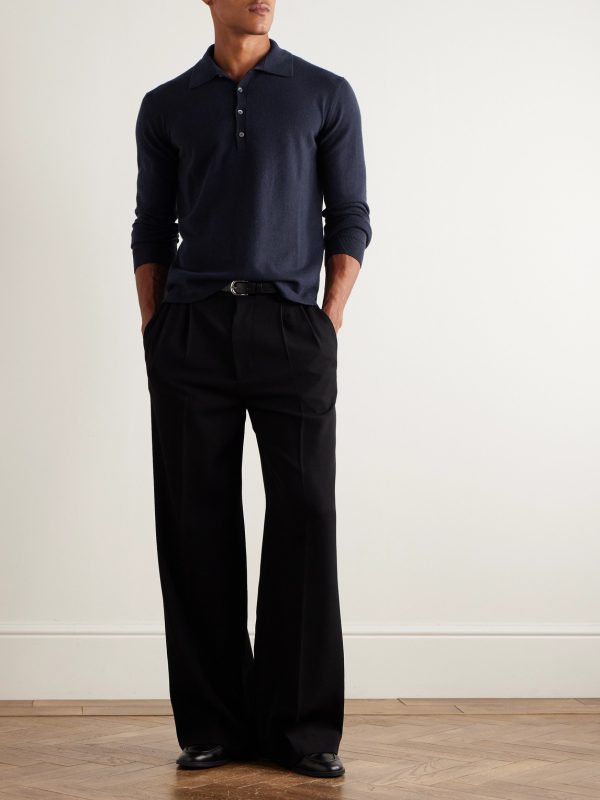Slim-Fit Cashmere Polo Shirt - OU Slim-Fit Cashmere Polo Shirt - OU