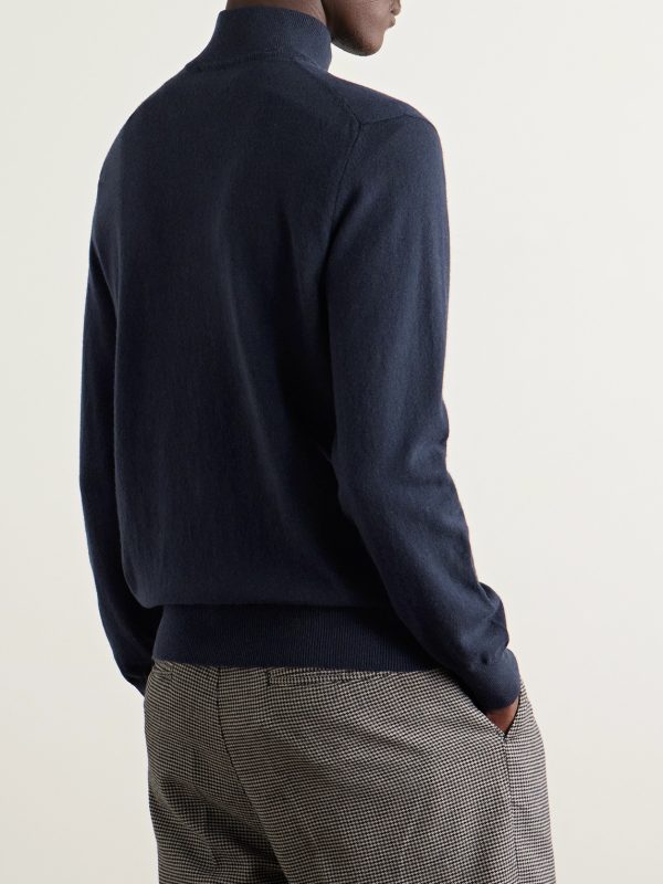 Cashmere Half-Zip Sweater - BK Cashmere Half-Zip Sweater - BK
