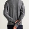 Textured Cashmere Half-Zip Sweater - BK