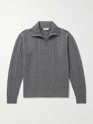 Textured Cashmere Half-Zip Sweater Textured Cashmere Half-Zip Sweater