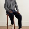 Textured Cashmere Half-Zip Sweater - OU
