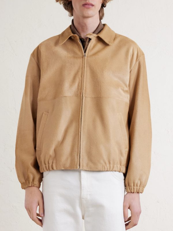 Panelled Calf Hair Blouson Jacket - FR Panelled Calf Hair Blouson Jacket - FR