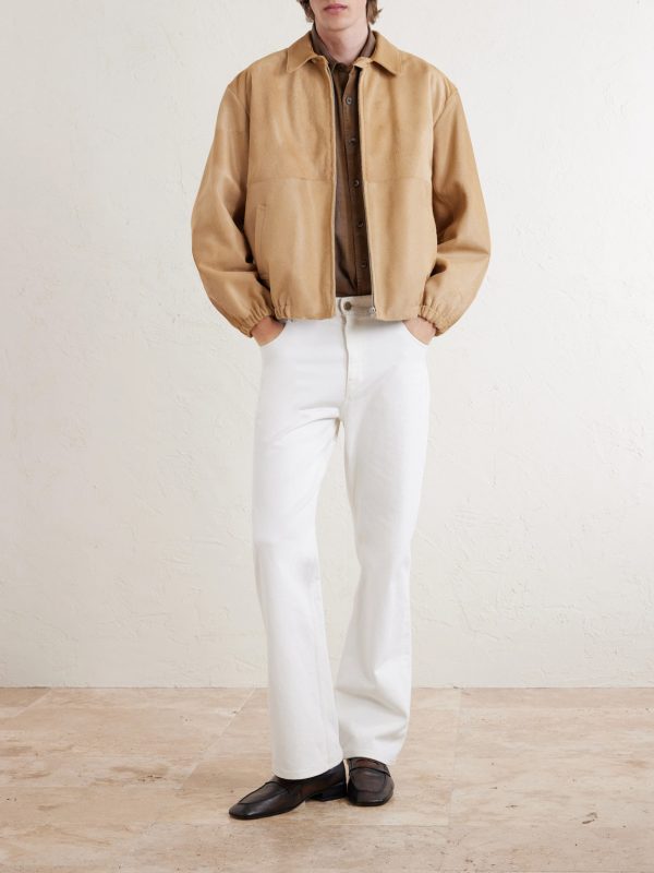 Panelled Calf Hair Blouson Jacket - OU Panelled Calf Hair Blouson Jacket - OU
