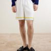 Tennis Landscape Striped Silk-Twill Shorts - FR Tennis Landscape Striped Silk-Twill Shorts - FR