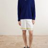 Tennis Landscape Striped Silk-Twill Shorts - OU Tennis Landscape Striped Silk-Twill Shorts - OU