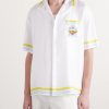 Tennis Camp-Collar Logo-Print Silk-Twill Shirt - FR Tennis Camp-Collar Logo-Print Silk-Twill Shirt - FR
