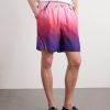 Straight-Leg Printed Dégradé Silk-Twill Drawstring Shorts - FR Straight-Leg Printed Dégradé Silk-Twill Drawstring Shorts - FR