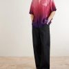 Aubergine Gradient Convertible-Collar Printed Silk-Twill Shirt - OU Aubergine Gradient Convertible-Collar Printed Silk-Twill Shirt - OU