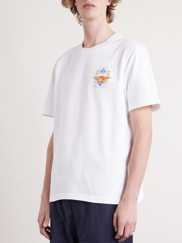 Tennis Landscape Printed Organic Cotton-Jersey T-Shirt - FR Tennis Landscape Printed Organic Cotton-Jersey T-Shirt - FR