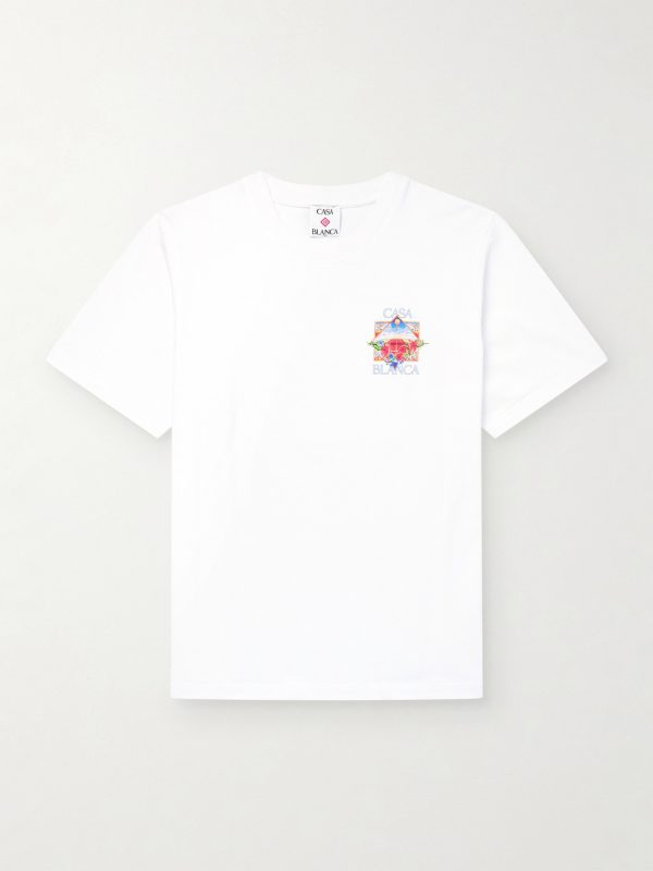 Tennis Landscape Printed Organic Cotton-Jersey T-Shirt Tennis Landscape Printed Organic Cotton-Jersey T-Shirt