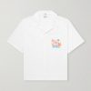 Collage D'Icones Graphiques Logo-Embroidered Cotton Shirt Collage D'Icones Graphiques Logo-Embroidered Cotton Shirt