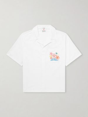 Collage D'Icones Graphiques Logo-Embroidered Cotton Shirt