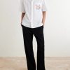 Collage D'Icones Graphiques Logo-Embroidered Cotton Shirt - OU Collage D'Icones Graphiques Logo-Embroidered Cotton Shirt - OU