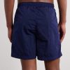 Straight-Leg Mid-Length Garment-Dyed Swim Shorts - BK Straight-Leg Mid-Length Garment-Dyed Swim Shorts - BK
