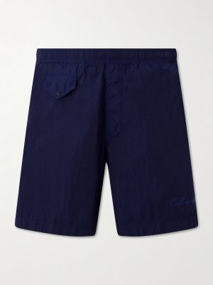 Straight-Leg Mid-Length Garment-Dyed Swim Shorts Straight-Leg Mid-Length Garment-Dyed Swim Shorts