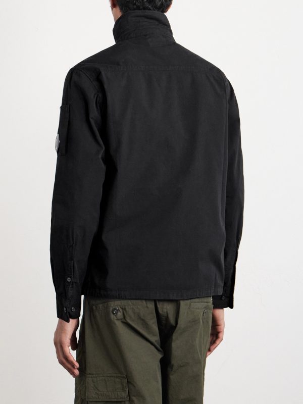 Logo-Appliquéd Organic Cotton-Gabardine Overshirt - BK