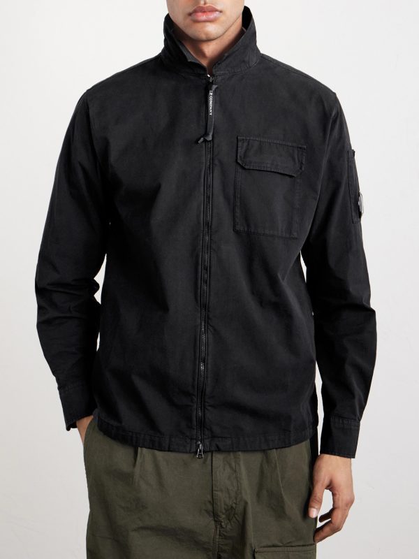 Logo-Appliquéd Organic Cotton-Gabardine Overshirt - FR