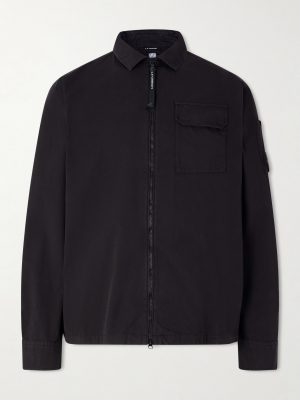 Logo-Appliquéd Organic Cotton-Gabardine Overshirt Logo-Appliquéd Organic Cotton-Gabardine Overshirt