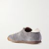 Hazel 001 Leather-Trimmed Suede Sneakers - BK Hazel 001 Leather-Trimmed Suede Sneakers - BK