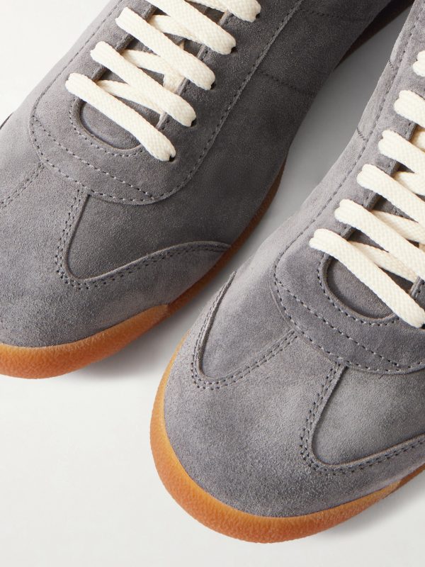 Hazel 001 Leather-Trimmed Suede Sneakers - CU Hazel 001 Leather-Trimmed Suede Sneakers - CU