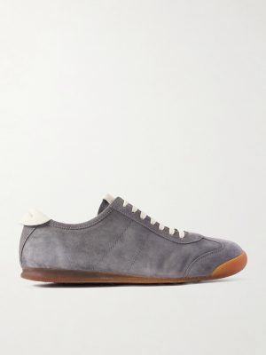 Hazel 001 Leather-Trimmed Suede Sneakers Hazel 001 Leather-Trimmed Suede Sneakers