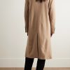 Oversized Double-Breasted Distressed Wool-Felt Coat - BK Oversized Double-Breasted Distressed Wool-Felt Coat - BK