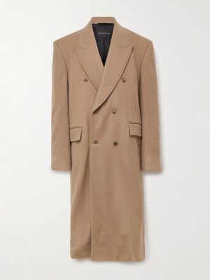 Oversized Double-Breasted Distressed Wool-Felt Coat Oversized Double-Breasted Distressed Wool-Felt Coat