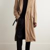 Oversized Double-Breasted Distressed Wool-Felt Coat - OU Oversized Double-Breasted Distressed Wool-Felt Coat - OU