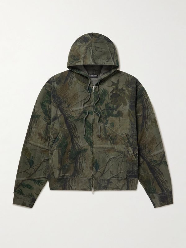 Logo-Embroidered Printed Cotton-Jersey Hoodie Logo-Embroidered Printed Cotton-Jersey Hoodie