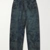 Wide-Leg Distressed Camouflage-Print Jeans Wide-Leg Distressed Camouflage-Print Jeans