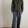 Wide-Leg Distressed Camouflage-Print Jeans - OU Wide-Leg Distressed Camouflage-Print Jeans - OU