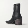 Monsieur Leather Ankle Boots - BK